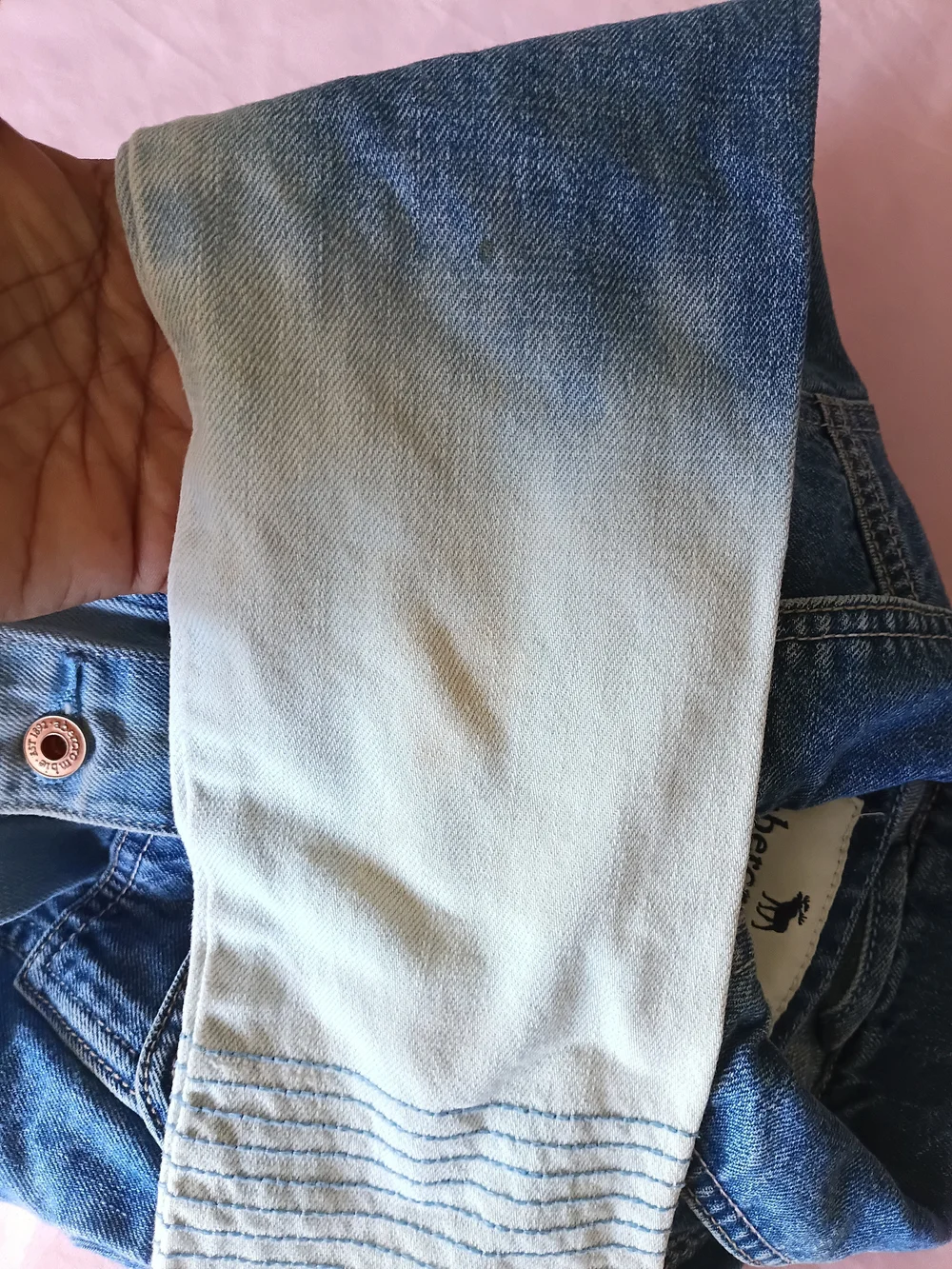 Abercrombie & Fitch Kids Girls Ombre Denim Jean Jacket Size 5/6
